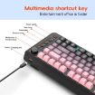 HXSJ L400 RGB Wireless Thin Film Keyboard, 81 Keys (Black Pink) - 4