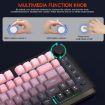 HXSJ L400 Wireless RGB Keyboard, Thin Film, 81 Keys, Black/White/Blue - 5