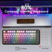 HXSJ L400 Wireless RGB Keyboard, Thin Film, 81 Keys, Black/White/Blue - 6