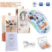 HXSJ M333 Blue Transparent Wireless Mouse - Three Modes - 3