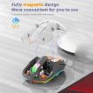 HXSJ M333 Blue Transparent Wireless Mouse - Three Modes - 5