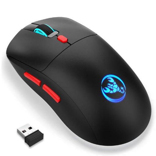 HXSJ T20 Black 2.4GHz Rechargeable Wireless Mouse - 1