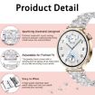 22mm Diamond Jewelry Steel Band for Huawei Watch GT5/4 Pro (Rose Gold) - 3