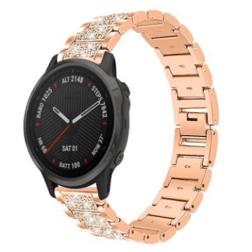 Garmin Fenix 8/7S/6S/5S Diamond Jewelry Steel Band Rose Gold - 1