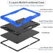 Samsung Galaxy Tab S10 FE+ Shockproof Silicone PC Case, Black/Blue - 3