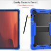 Samsung Galaxy Tab S10 FE+ Shockproof Silicone PC Case, Black/Blue - 4