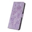 Samsung Galaxy S22 Ultra 5G Leather Case Rose Embossing Light Purple - 5