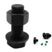 Black Hexagonal Metal Screw Pill Storage Box & Travel Capsule Tank - 1