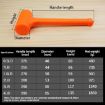 Non-elastic Rubber Installation Hammer, 0.5LB, Multifunctional - 5