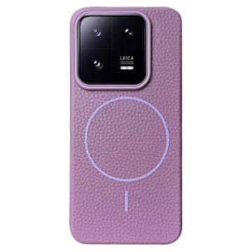 Xiaomi 13 MagSafe Litchi Grain TPU Case - Sunset Purple - 1