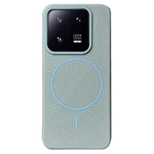 Xiaomi 13 Light Blue MagSafe Litchi Grain TPU Phone Case - 1
