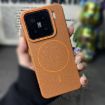 Xiaomi 13 Pro MagSafe Litchi Grain TPU Case Gold Brown - 2
