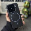 Xiaomi 13 Pro Black Purple MagSafe TPU Case - Litchi Grain Design - 2