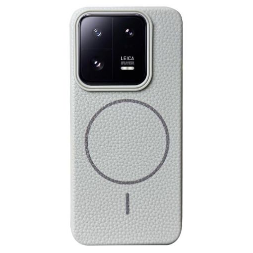Xiaomi 13 Pro MagSafe Litchi Grain TPU Case - Titanium Gray - 1