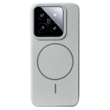 Xiaomi 14 MagSafe Litchi Grain TPU Case, Titanium Gray - 1