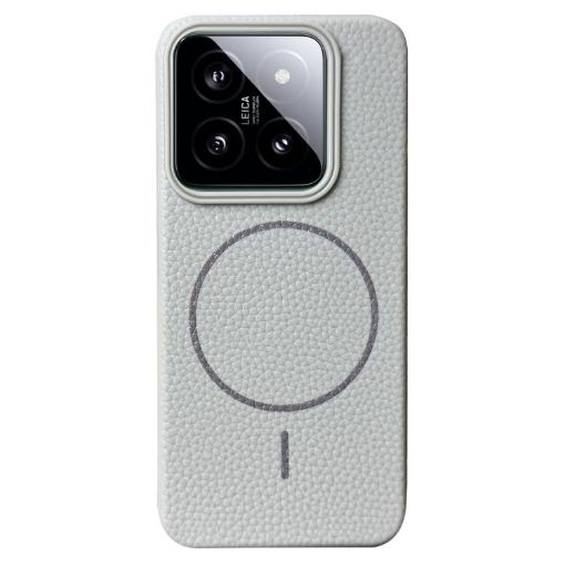 Xiaomi 14 MagSafe Litchi Grain TPU Case, Titanium Gray - 1