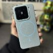 Xiaomi 14 Pro Light Blue TPU MagSafe Case with Litchi Grain Design - 2