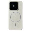 Xiaomi 15 MagSafe Thin Circle Litchi Grain TPU Case - White Grey - 1