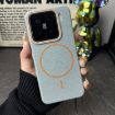 Xiaomi 15 Pro MagSafe TPU Case - Thin Circle Litchi Grain (Blue Orange) - 2