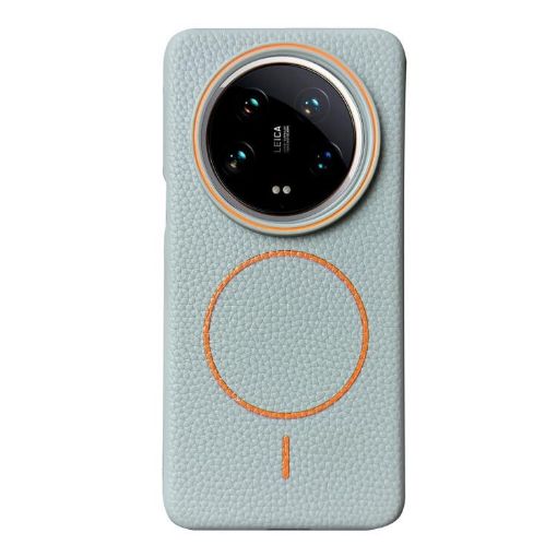 Xiaomi 14 Ultra Thin Circle MagSafe TPU Case - Blue Orange Grain - 1