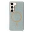 Galaxy S22+ 5G MagSafe Litchi Grain TPU Case - Blue Orange - 1