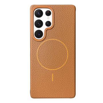 Samsung Galaxy S22 Ultra Thin MagSafe TPU Case in Gold Brown - 1