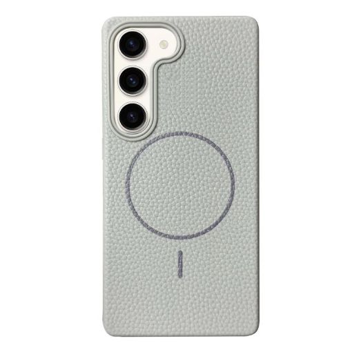 Galaxy S23 5G MagSafe Litchi Grain TPU Case - Titanium Gray - 1