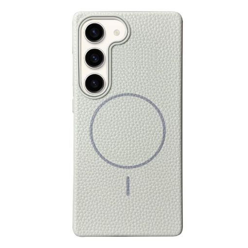 Samsung Galaxy S23 5G Thin Circle MagSafe TPU Case (White Grey) - 1