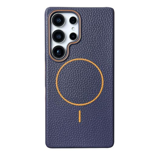 Galaxy S23 Ultra 5G MagSafe TPU Case (Dark Blue Orange) - 1