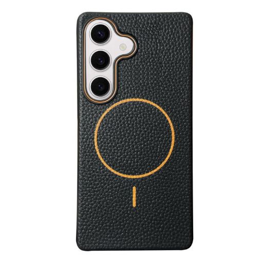 Samsung Galaxy S24 FE 5G MagSafe TPU Case, Black Orange - 1