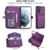 Samsung Galaxy S21 5G Leather Wallet Case with Lanyard (Dark Purple) - 4