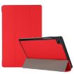 Red 3-Fold Skin Texture Case for Galaxy Tab A7 10.4 (2020) T500/T505 - 1