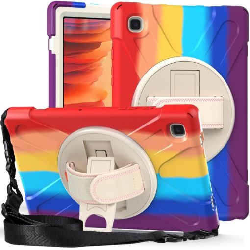 Shockproof Red Case for Galaxy Tab A7 10.4 (2020) with Straps - 1