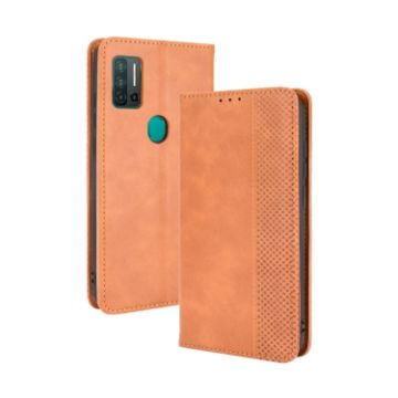 Ulefone Note 11P Brown Leather Flip Case with Card Slots & Holder - 1