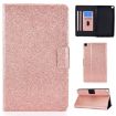 Samsung Galaxy Tab A7 Lite Glitter Flip Case with Holder - Rose Gold - 1