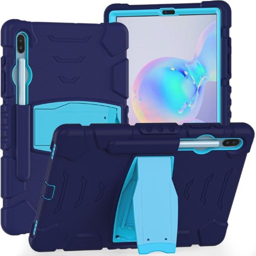 Samsung Galaxy Tab S6 T860 Shockproof Case with Holder (Navy+Blue) - 1