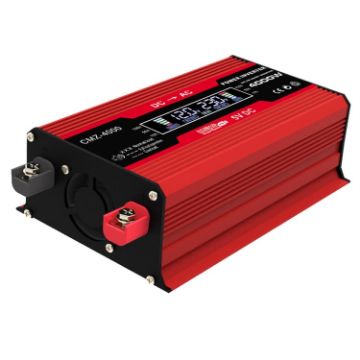 Zhizun 12V to 220V 4000W Car Power Inverter, Red, Modified Sinewave - 1