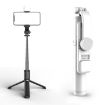 Q02S White Bluetooth Selfie Stick Tripod with Fill Light Holder - 1