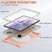 Samsung Galaxy Tab S7 FE T730 Case w/ Holder & Strap, Rose Gold - 5