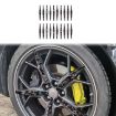 Gold Foil Carbon Fiber Wheel Stickers for Corvette C8 (20pcs, Red) - 1