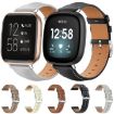 Grey Leather Watch Band for Fitbit Versa 4/3/Sense 2/1 (20mm) - 2