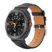 Samsung Galaxy Watch8 Black Leather 20mm Watch Band - 1