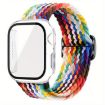 Rainbow Nylon Watch Band & Frosted Case for Apple Watch 40/41mm - 1