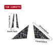 Carbon Fiber A-pillar Stickers for Corvette C8 2020+, 4pcs Set - 2