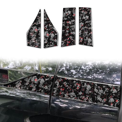 Gold Foil Carbon Fiber Roof Stickers for Corvette C8 2020+ (4pcs) - 1