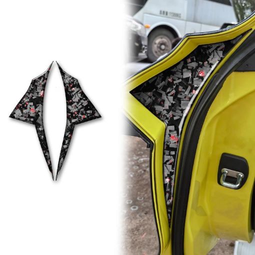 Forged Gold Foil Carbon Fiber Door Stickers for Corvette C8 2020+ - 1