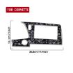 Blue Gold Foil Carbon Fiber Screen Frame Sticker for Corvette C8 2020+ - 2