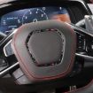 Forged Gold Foil Carbon Fiber Steering Wheel Sticker for Corvette C8 - 4