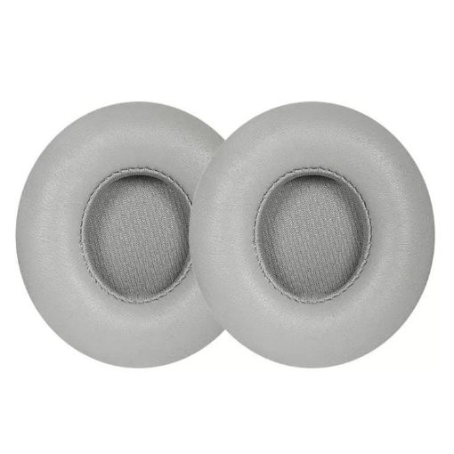 1 Pair Grey Protein Leather Earpads for Beats Solo3/Solo2 - 1
