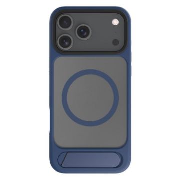 iPhone 17 Pro Kalebol MagSafe Tilt Holder Hybrid Case (Navy Blue) - 1